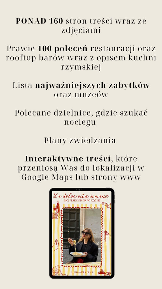 LA DOLCE VITA ROMANA - MÓJ PRZEWODNIK PO RZYMIE